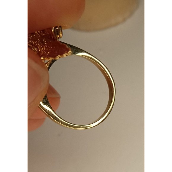 Size 7 Gold Tone Faux Pearl and Rhinestone Ring -No Markings (10c2)‎ - Picture 6 of 6